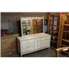 Image 1 : WHITE 9 DRAWER DRESSER WITH MIRROR
