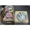 Image 1 : BOX OF COLLECTIBLE GATES POITTERY AND OTHER POTTERY AND THREE COLLECTOR PLATES