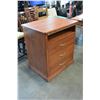 Image 1 : MAPLE FINISH SOLID WOOD 3 DRAWER CHEST OF DRAWERS