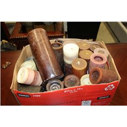 LARGE BOX OF CANDLES