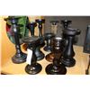 Image 1 : SHELF LOT OF WOODEN CANDLESTANDS