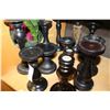 Image 2 : SHELF LOT OF WOODEN CANDLESTANDS