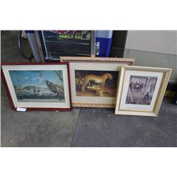 THREE FRAMED ESTATE PRINTS