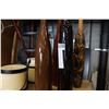 Image 2 : FOUR DESIGNER POTTERY VASES AND TWO LARGE CANDLES IN METAL STANDS
