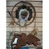 Image 1 : NATIVE CARVING AND DREAM CATCHER