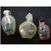 Image 2 : THREE CHINESE HAND PAINTED SNUFF BOTTLES