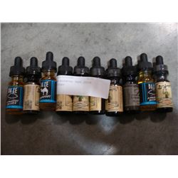 TEN ASSORTED VAPE JUICE BOTTLES