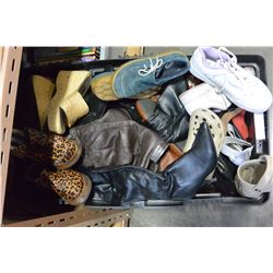 TOTE OF SHOES AND BOOTS