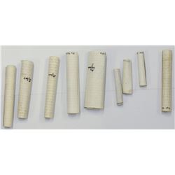 Collection of 8 mezuzah scrolls