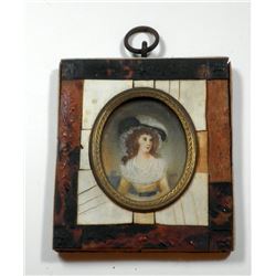 Antique European hand-painted miniature