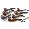 Image 2 : Collection of 9 old briar wood pipes, with maker's marks