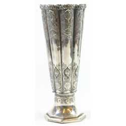 Antique 84 silver Persian Isfahan flower vase