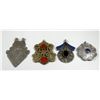 Image 1 : Collection of 4 (low) silver Turkmen pendants