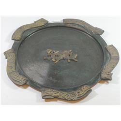 Israeli brass Seder plate by Oppenheim