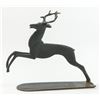 Image 1 : Galloping deer - brass figurine by Hakuli