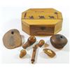 Image 1 : Collection of 8 old Israeli olive tree items