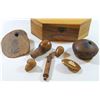 Image 2 : Collection of 8 old Israeli olive tree items