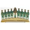 Image 1 : Impressive Israeli brass Hanukkah menorah lamp by Chen Holon