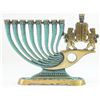 Image 1 : Old Israeli brass upright menorah lamp by Chen Holon