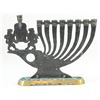 Image 2 : Old Israeli brass upright menorah lamp by Chen Holon