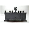 Image 3 : Old Israeli backplate Hanukkah menorah lamp, the Macabbees