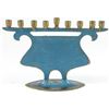 Image 2 : Old Israeli upright Hanukkah menorah lamp
