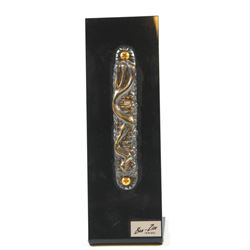 Electroformed 925 sterling silver mezuzah case designed by Ben Zion