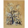 Image 1 : David Hendler (1904-1983), two people sitting in the shade of a tree