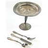 Image 1 : Collection of silver items: tazza and 3 silverware items
