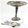 Image 2 : Collection of silver items: tazza and 3 silverware items