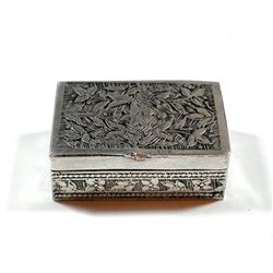 Silver tobacco box