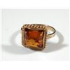 Image 1 : K9 gold ring with amber setting