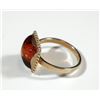 Image 2 : K9 gold ring with amber setting