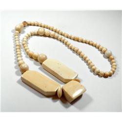 Old massive high-quality ivory necklace