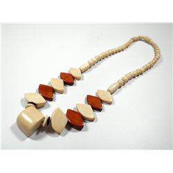 Old ivory link necklace