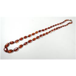 Layered Baltic amber link necklace
