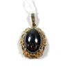 Image 1 : Oval K8 gold pendant with hematite setting