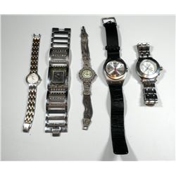 Collection of 5 different wrist watches
