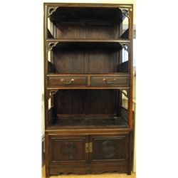 Old Chinese wooden bookcase