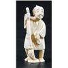 Image 1 : Man with broom, old Japanese ivory netsuke