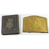 Image 1 : Lot of 2 Herzl-related items: bronze plate and notebook binding