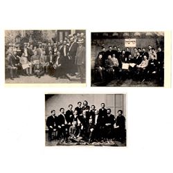 Collection of 4 photos of various Zionist assemblies, early 20th century