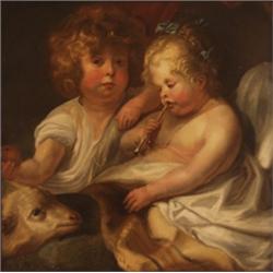 Jordaens, Jacob. Antwerpen 1593 - 1678. Umkreis des.Geschwisterpaar. Mädchen mit Schleifen geschm...