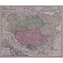 Landkarte. 18. Jh. Tabula Generalis Holsatiae complectens Holsatiae Dithmarsiae Stormariae et Vag...