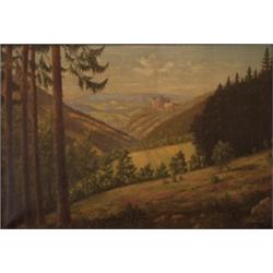 C. Schmidt, Kulmbach 20. Jh. Blick auf die Plassenburg zu Kulmbach.Rechts unten sign. C. Schmidt....