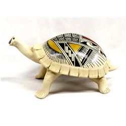 Mata Ortiz Polychrome Pottery Turtle by Meleros