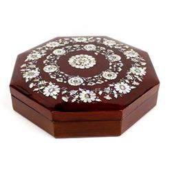 Chinese Inlay Mother of Pearl Lacquerware Box