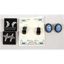 4 Pairs of Sterling Silver Earrings