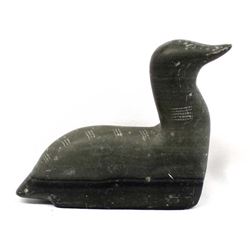 Large Native American Inuit Carved Stone Loon