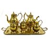 Image 1 : Large Heavy Brass Coffee and Tea Service Set